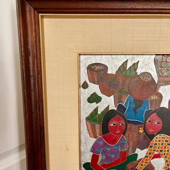 Framed Art with Red and Green Accents - Picture 3 of 12